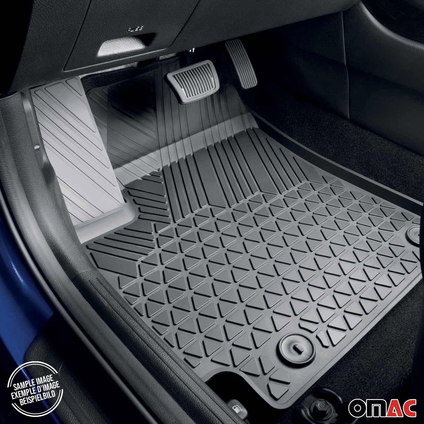 OMAC OMAC Floor Mats Liner fits Hyundai Sonata 2020-2024 Black TPE All-Weather 4Pcs G003111