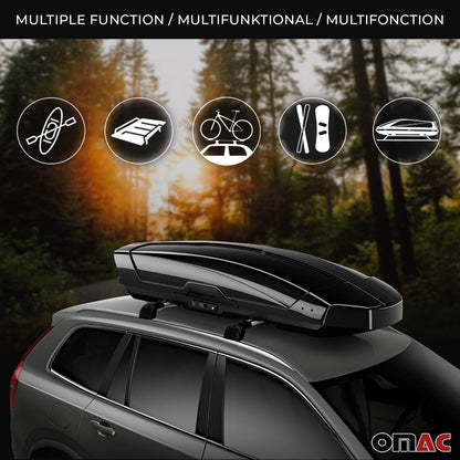 OMAC Fix Points Roof Racks Cross Bar for Subaru XV Crosstrek 2013-2015 Alu Black 6802913B