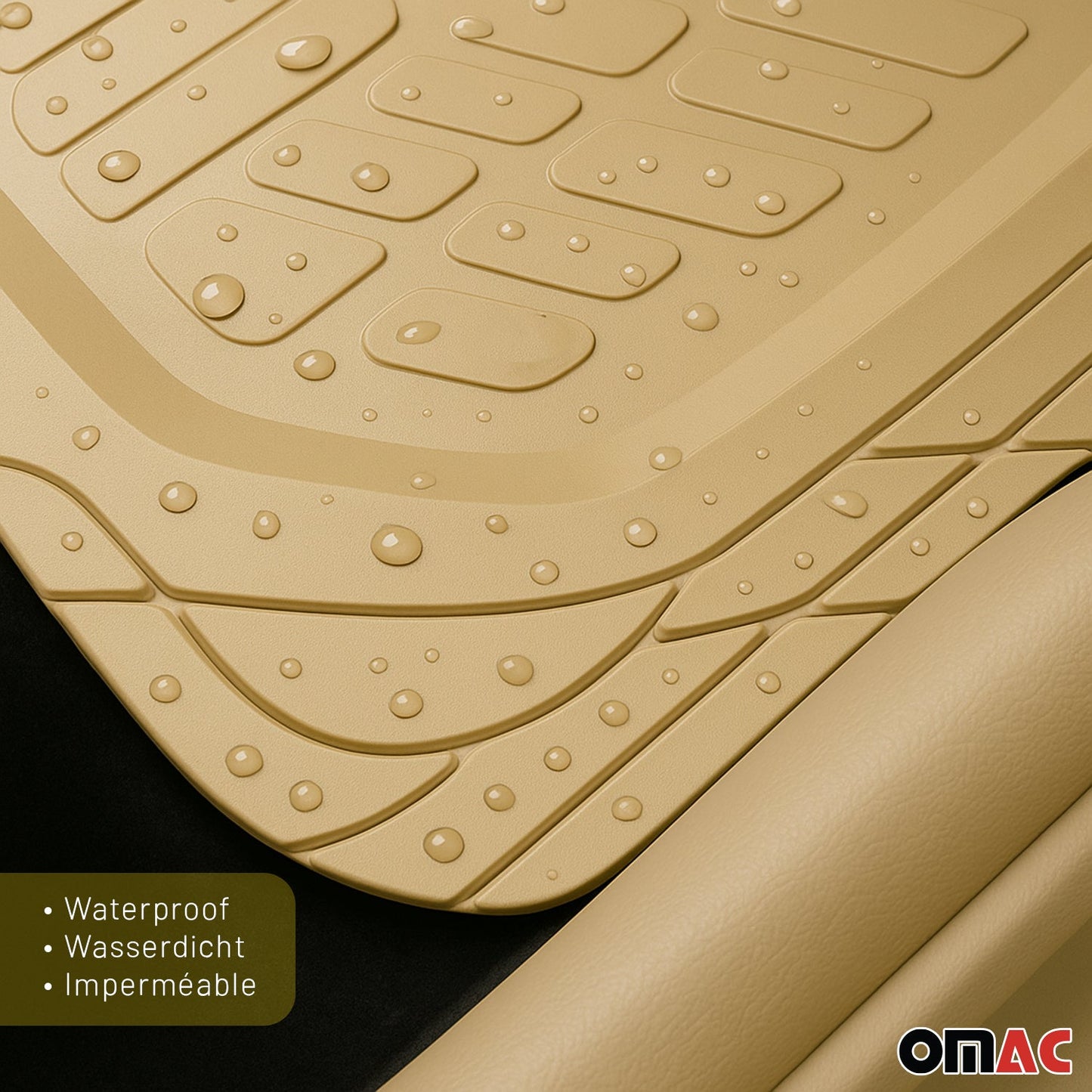 Chevrolet Heavy Duty Trim to fit Floor Mats Liner Tan All Weather 4Pcs