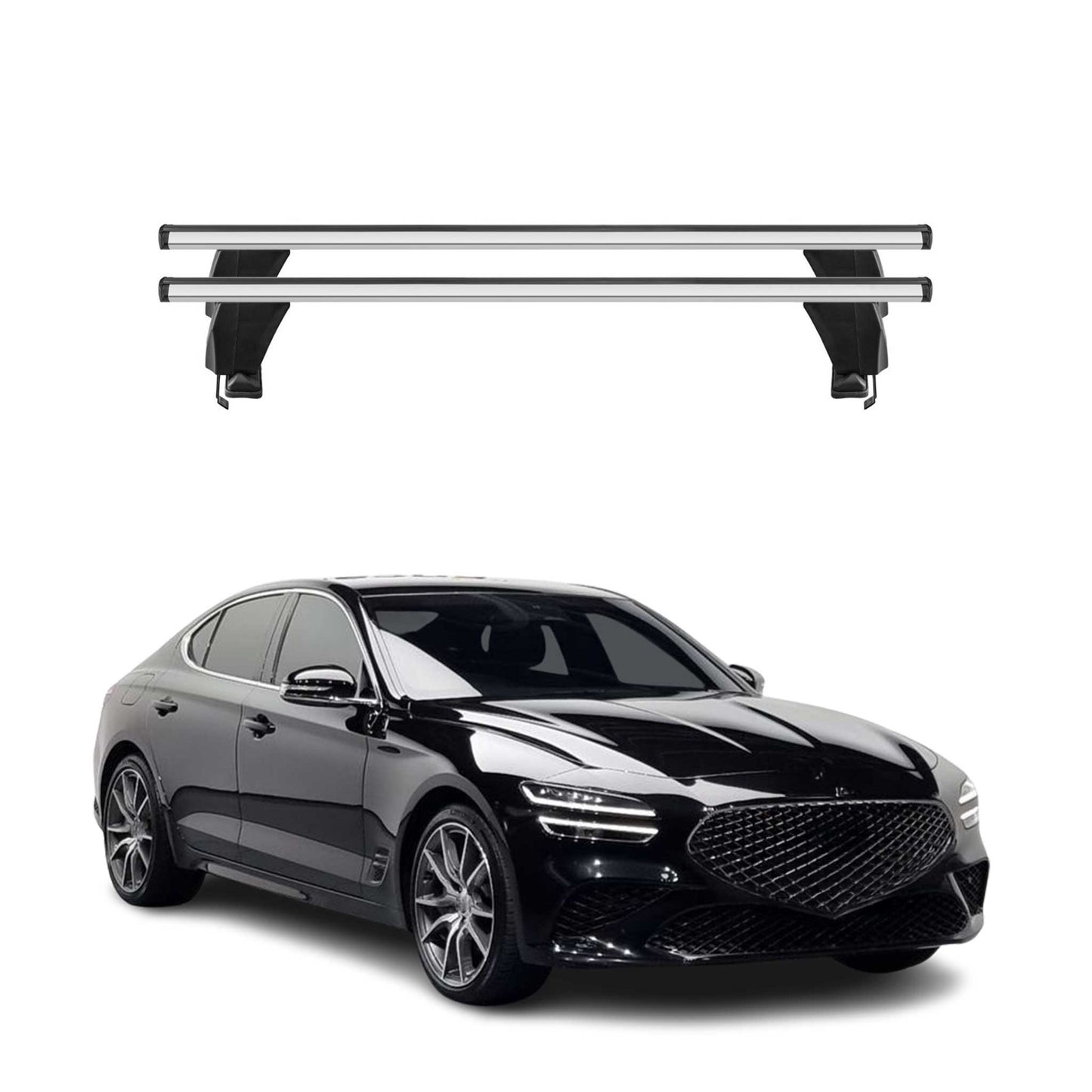 2019-2026 Genesis G70 Roof Rack Cross Bars Silver