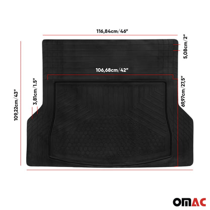 2000-2025 Chevrolet Malibu Semi-Custom fit Cargo Mat Liner Waterproof Rubber Black 1Pc