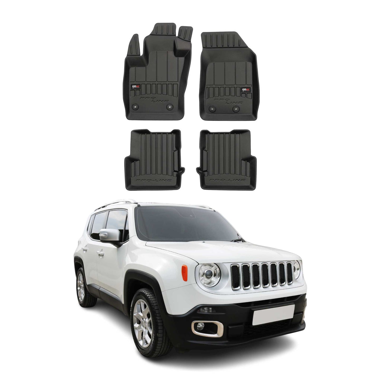 2015-2023 Jeep Renegade Premium Floor Mats Liners Full Set All Weather Heavy Duty