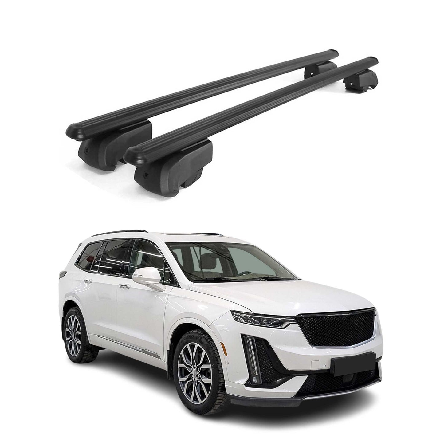 2020-2025 Cadillac XT6 Roof Rack Cross Bars Black