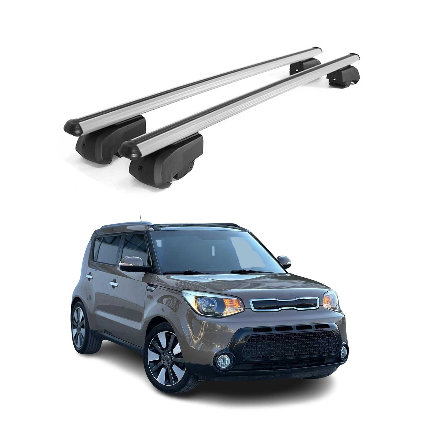 2014-2019 Kia Soul Roof Rack Cross Bars Silver
