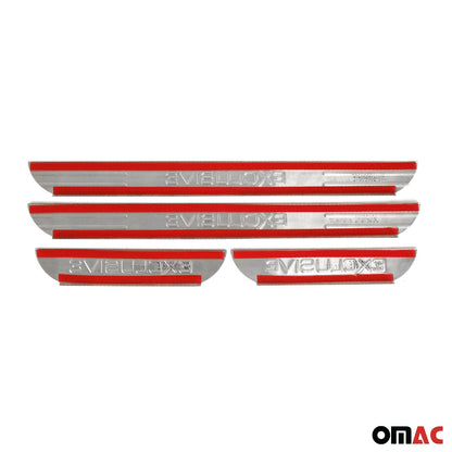 OMAC Door Sill Scuff Plate Scratch for Toyota RAV4 2006-2012 Exclusive Steel 4x 7005091E