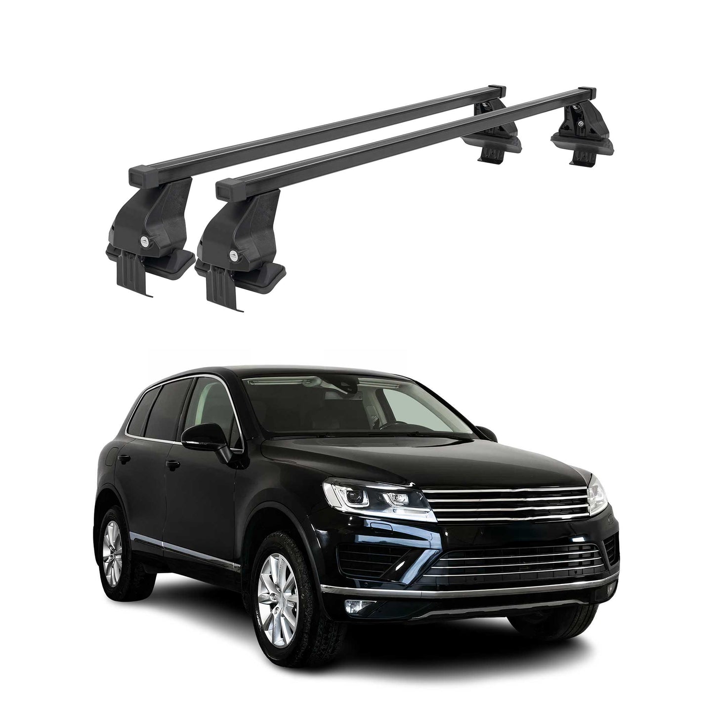 2011-2014 VW Touareg Roof Rack Cross Bars Black