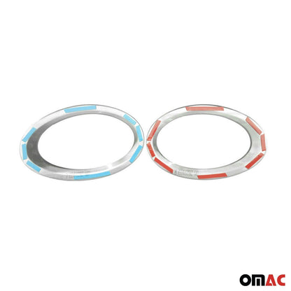 OMAC Fog Light Lamp Bezel Cover for Ford Transit Connect 2010-2013 Silver 2 Pcs 2622103