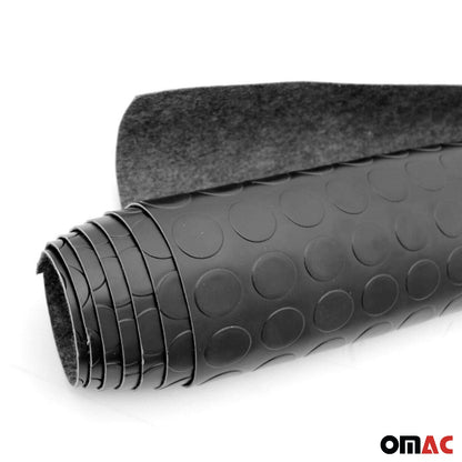 OMAC Rubber Truck Bed Liner Trunk Mat Flooring Mat 197x79 inch Peny Style Black U014795