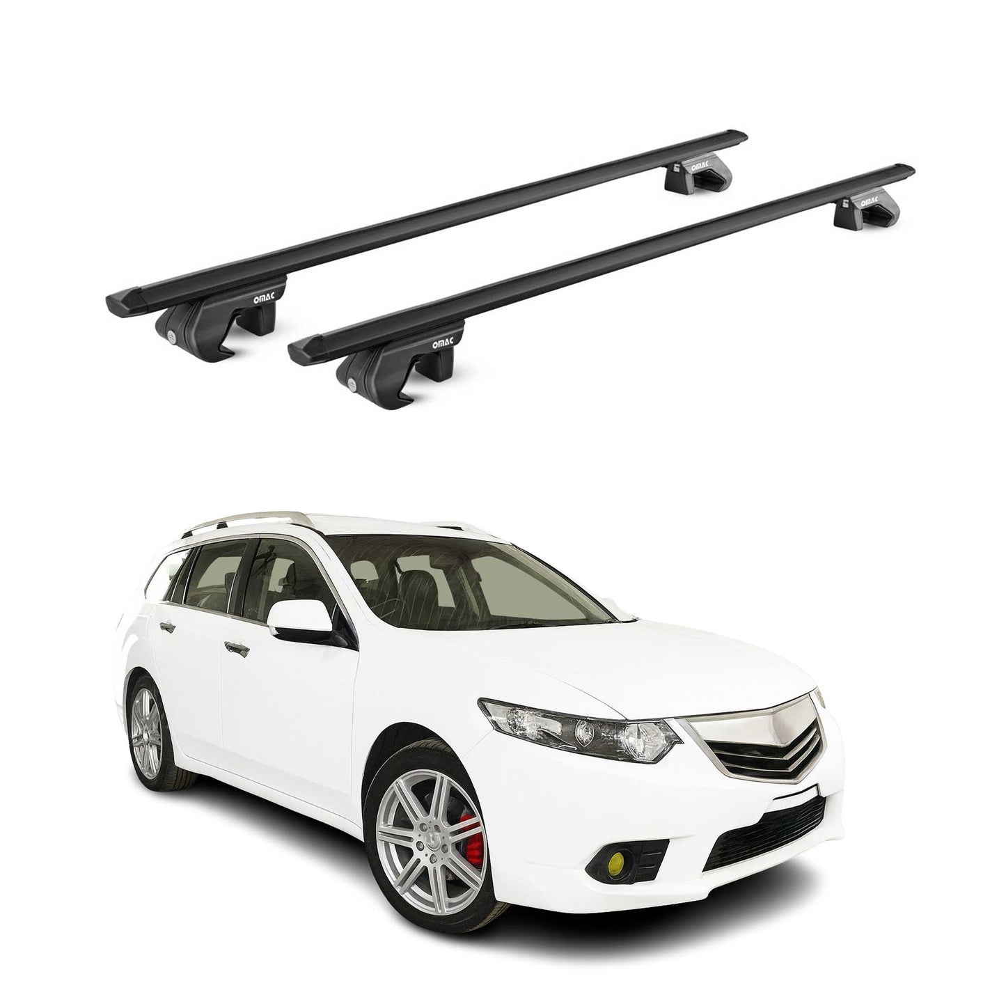 2011-2014 Acura TSX Roof Rack Cross Bars Black Carrier 2 Pcs