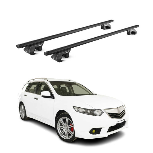 2011-2014 Acura TSX Roof Rack Cross Bars Black Carrier 2 Pcs