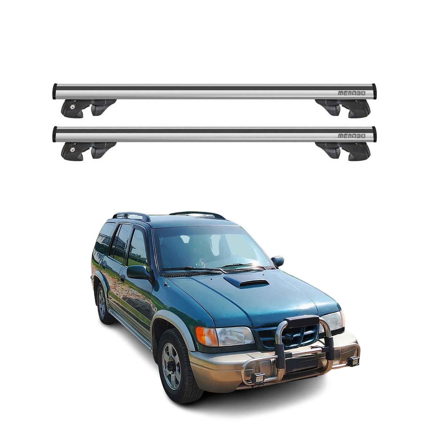 1997-2002 Kia Sportage Roof Rack Cross Bars Silver