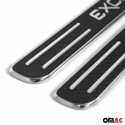 OMAC Door Sill Scuff Plate Illuminated for Ford Ranger Exclusive Steel Carbon Foiled 9696092CFE