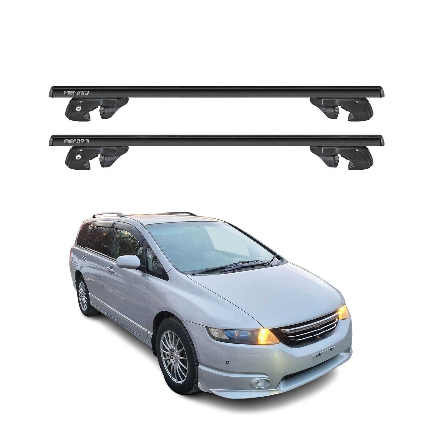 2005-2007 Honda Odyssey Roof Rack Cross Bars Black