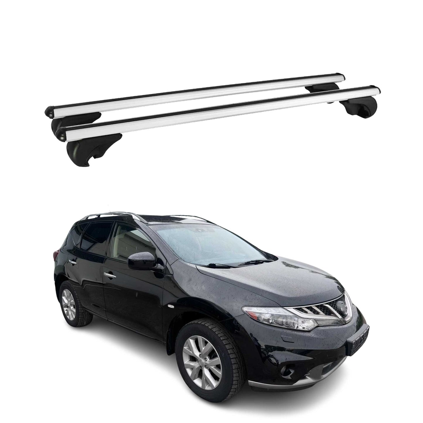 2009-2014 Nissan Murano Roof Rack Cross Bars Silver