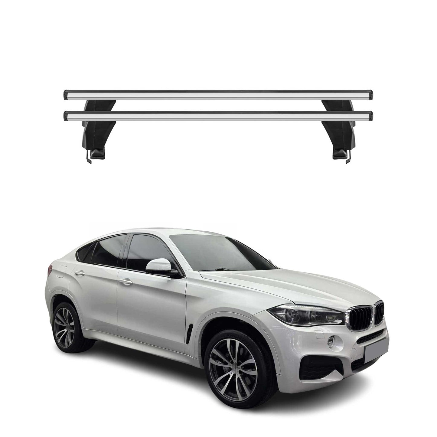 2015-2019 BMW X6 F16 F86 Roof Rack Cross Bars Silver