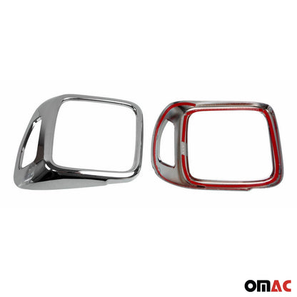 OMAC Trunk Tail Light Trim Frame for Jeep Renegade 2015-2018 Chrome Silver 2 Pcs 1708101