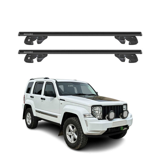 2008-2012 Jeep Liberty Roof Rack Cross Bars Black