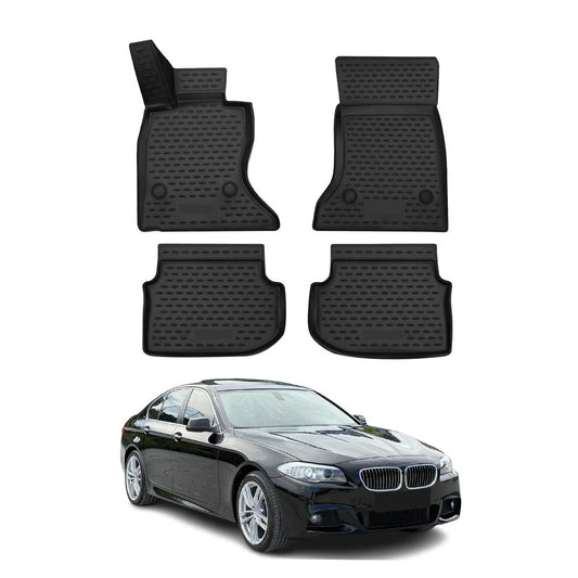 2010-2013 BMW 5 Series F10 F11 4WD xDrive Floor Mats Liners Full Set All Weather Black