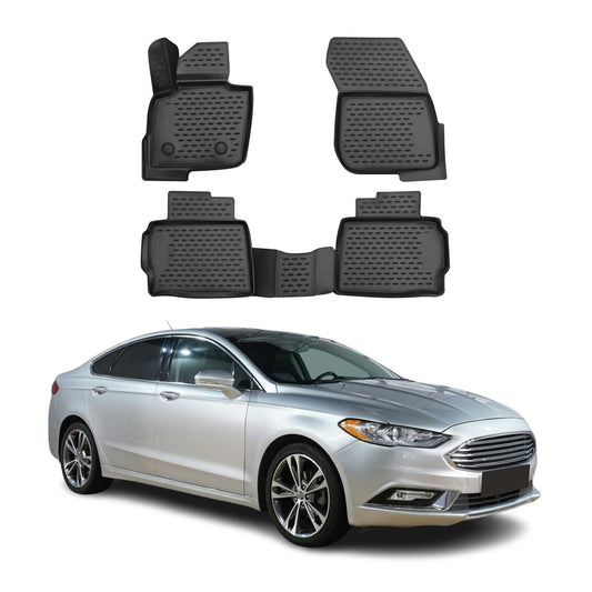 2017-2020 Lincoln MKZ Floor Mats Liners Full Set All Weather Black