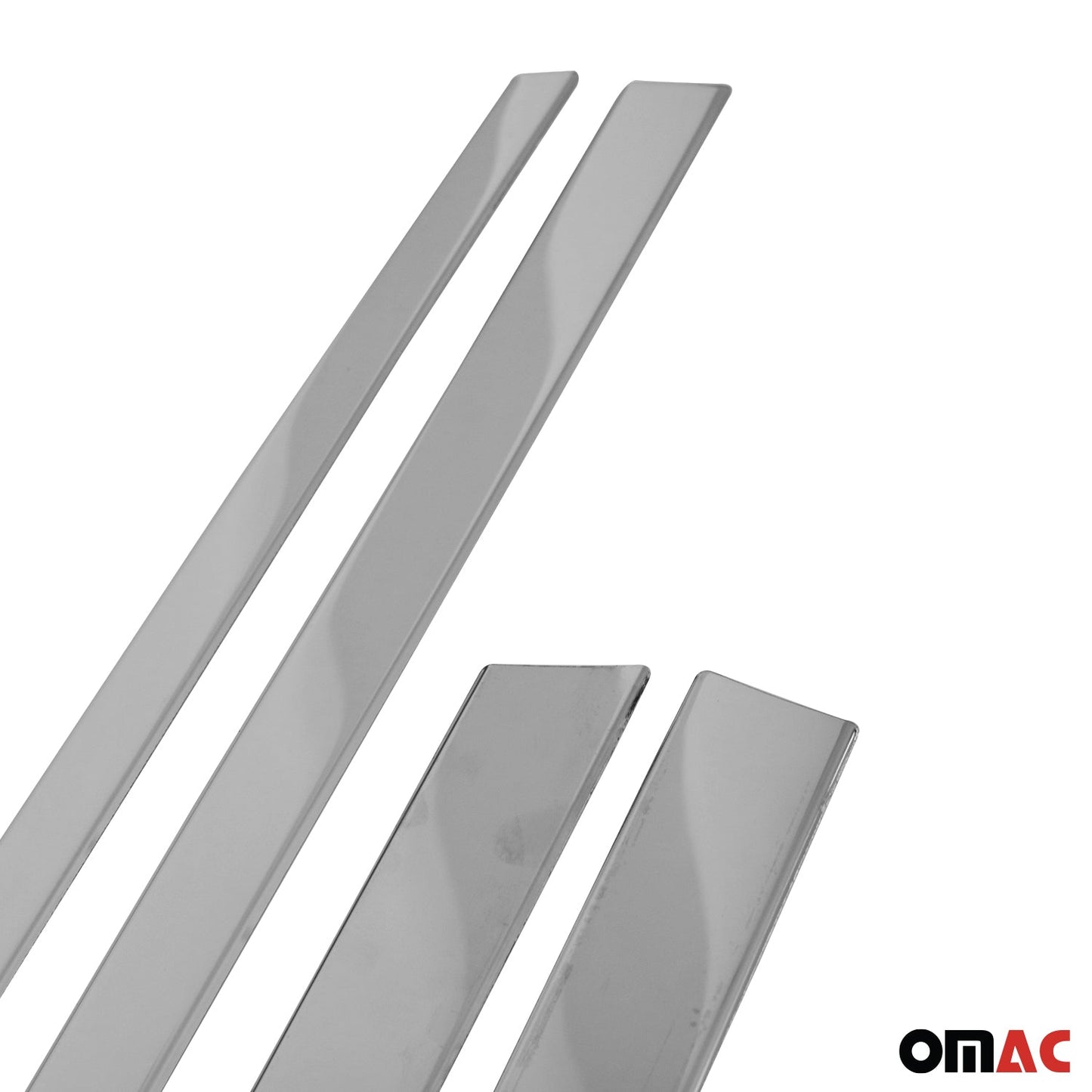 OMAC Side Door Molding Trim Skirt Garnish for Ford EcoSport 2018-2022 Steel Silver 4x 2630131F