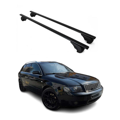2001-2005 Audi A4 Wagon Roof Rack Cross Bars Black