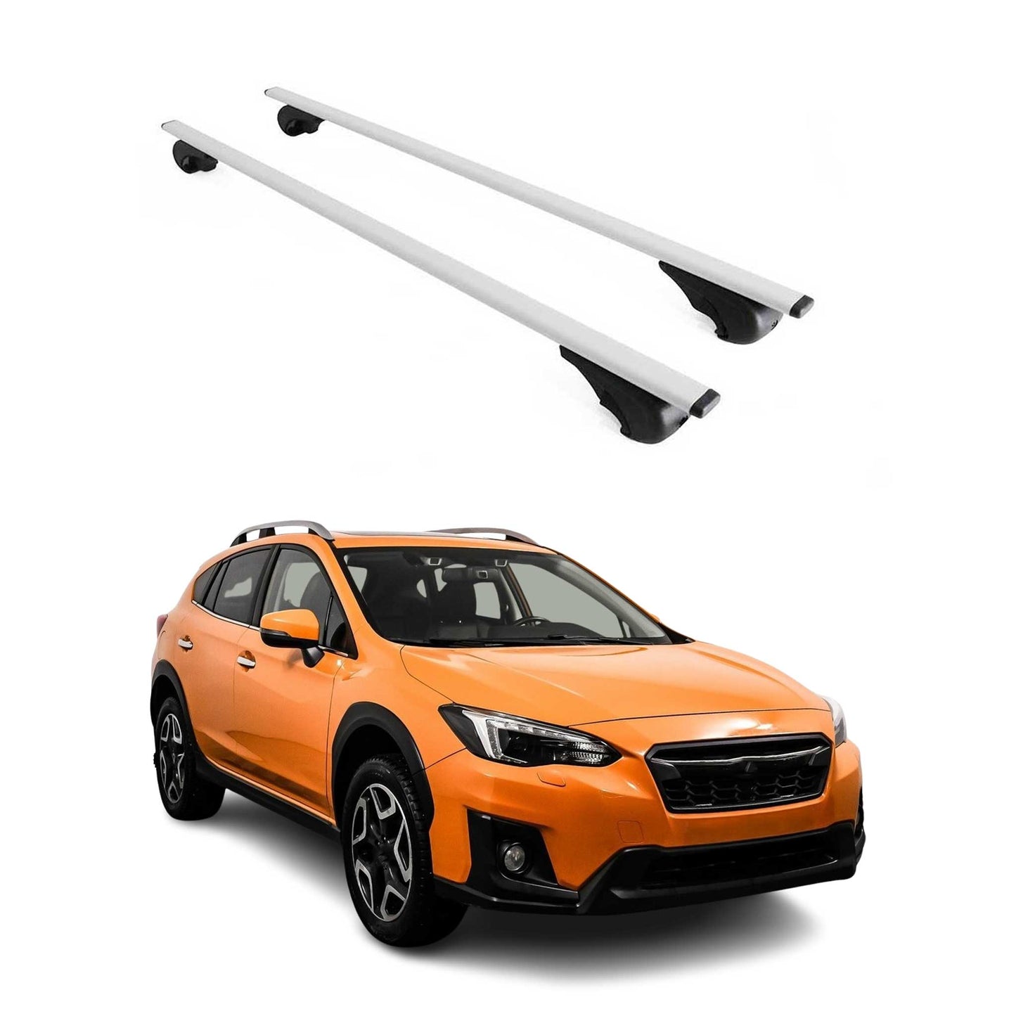 2013-2015 Subaru XV Crosstrek Roof Rack Cross Bars Silver