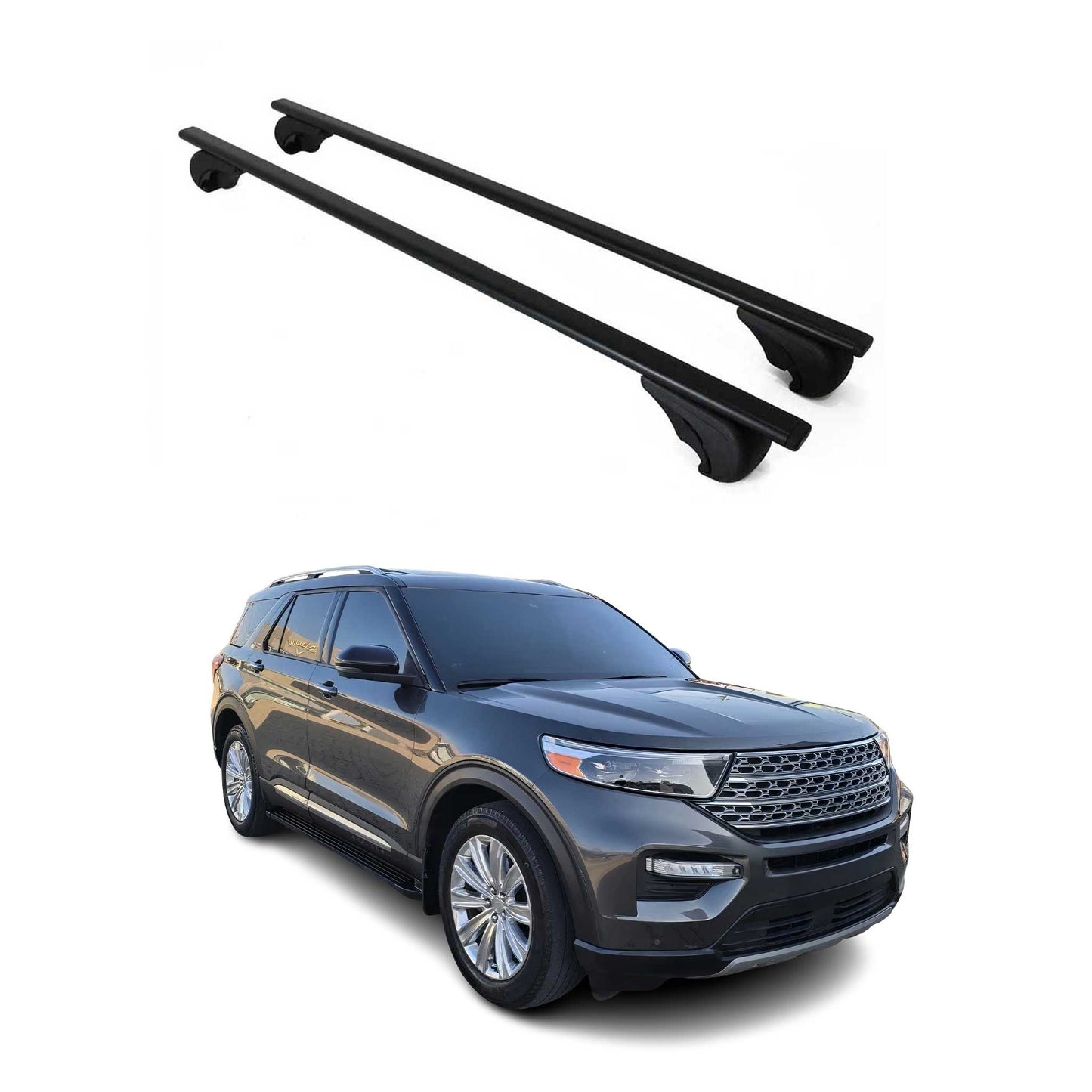 2020-2025 Ford Explorer Roof Rack Cross Bars Black