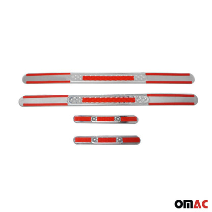 Toyota Door Sill Scuff Plate Scratch Protector Gloss Stainless Steel Silver 4 Pcs