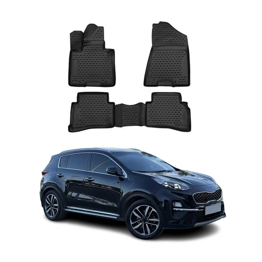 2017-2022 Kia Sportage Floor Mats Liners Full Set All Weather Black