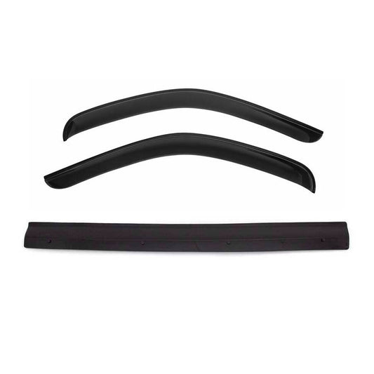 2014-2022 RAM ProMaster Bug Shield Hood Deflector & Window Visor Kit 3Pcs Smoke