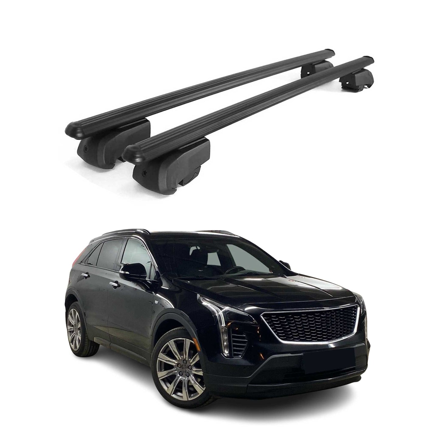 2019-2025 Cadillac XT4 Roof Rack Cross Bars Black