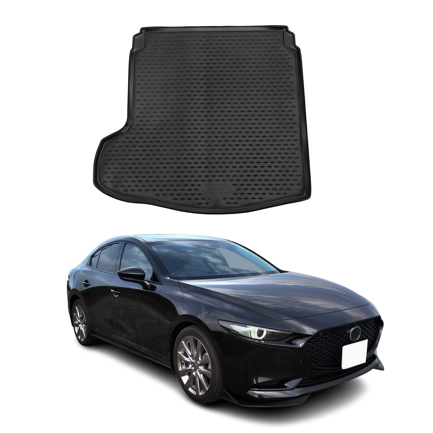 2019-2025 Mazda 3 Sedan Cargo Liner Trunk Mat All Weather Black