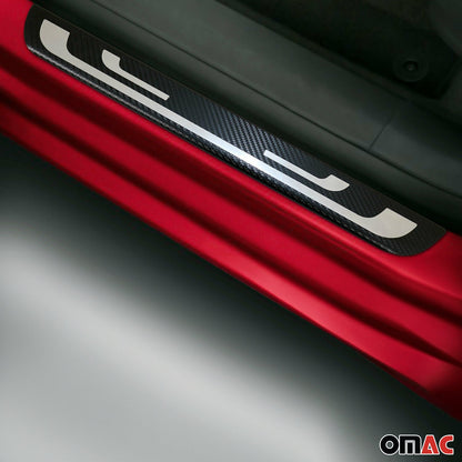 OMAC Door Sill Scuff Plate Illuminated for Alfa Romeo Mito 2012-2019 Steel & Foiled 2616092CF