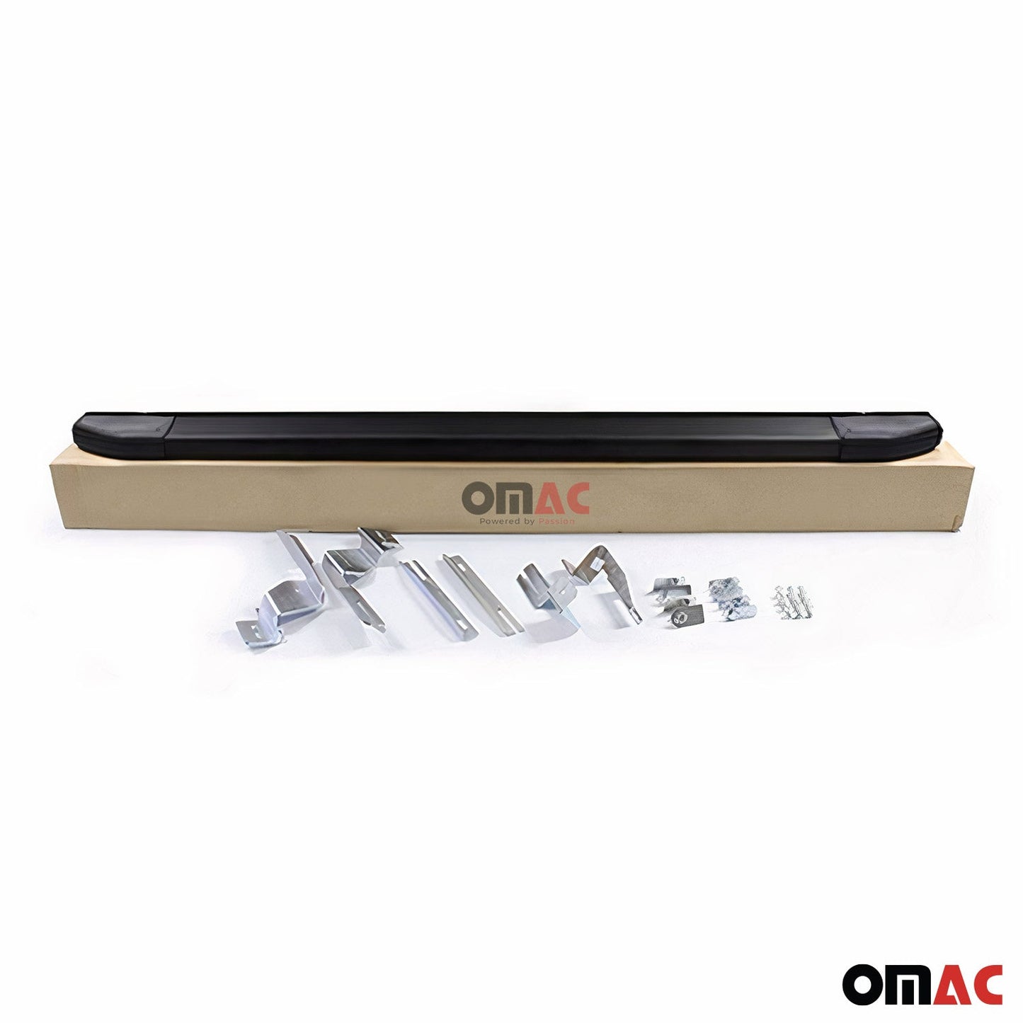 OMAC Alu Side Step Nerf Bars Running Board for Nissan Qashqai 2007-2014 Black 2Pcs 5007936PB