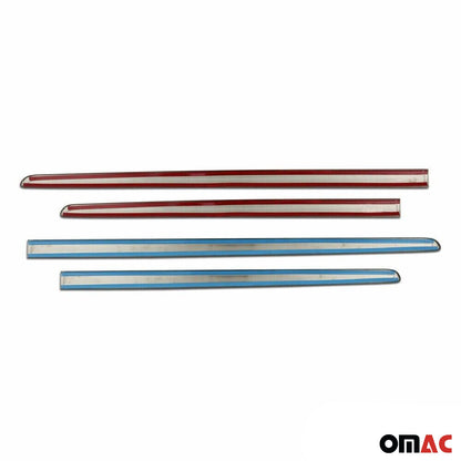 OMAC Side Door Molding Trim Skirt Garnish for VW Touran 2010-2015 Steel Dark 4 Pcs 7555131B