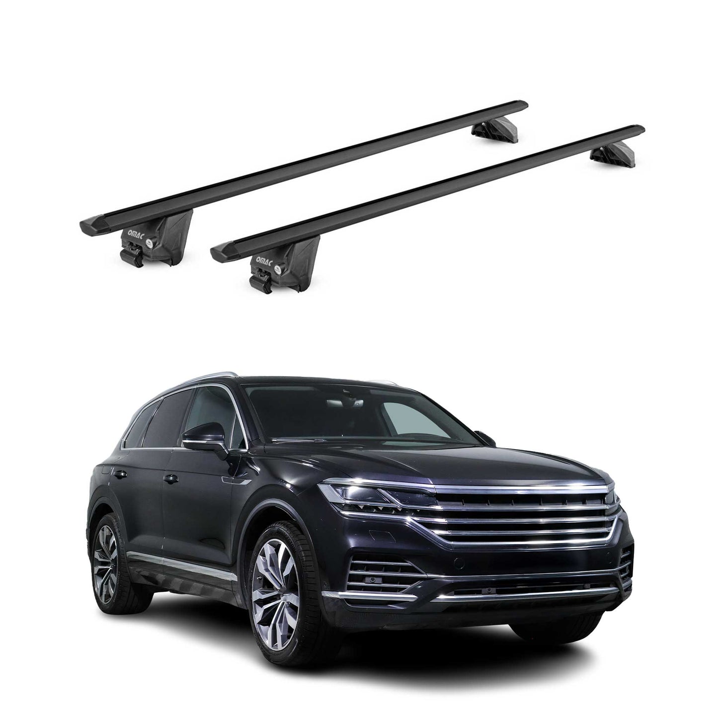 2018-2024 VW Touareg Roof Rack Cross Bars Black