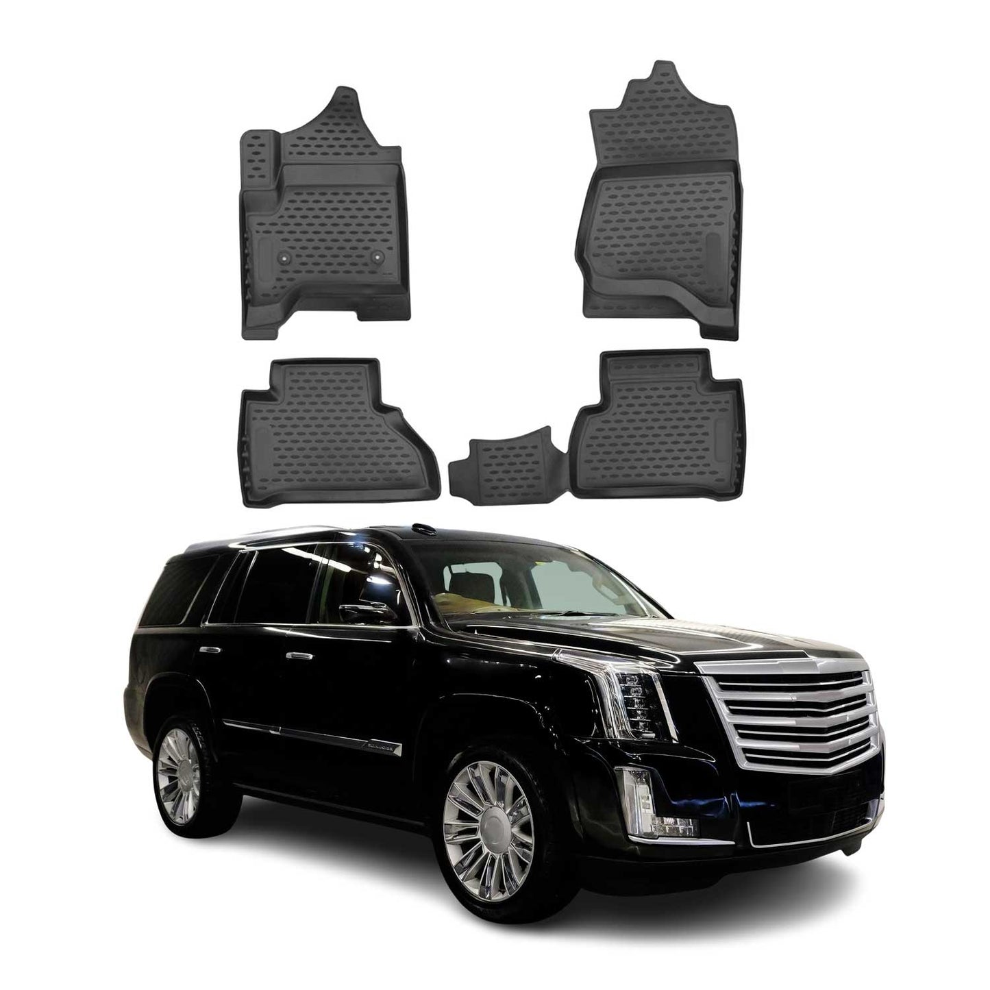 2015-2020 Cadillac Escalade ESV OMAC Floor Matss Liner Black All-Weather 4x