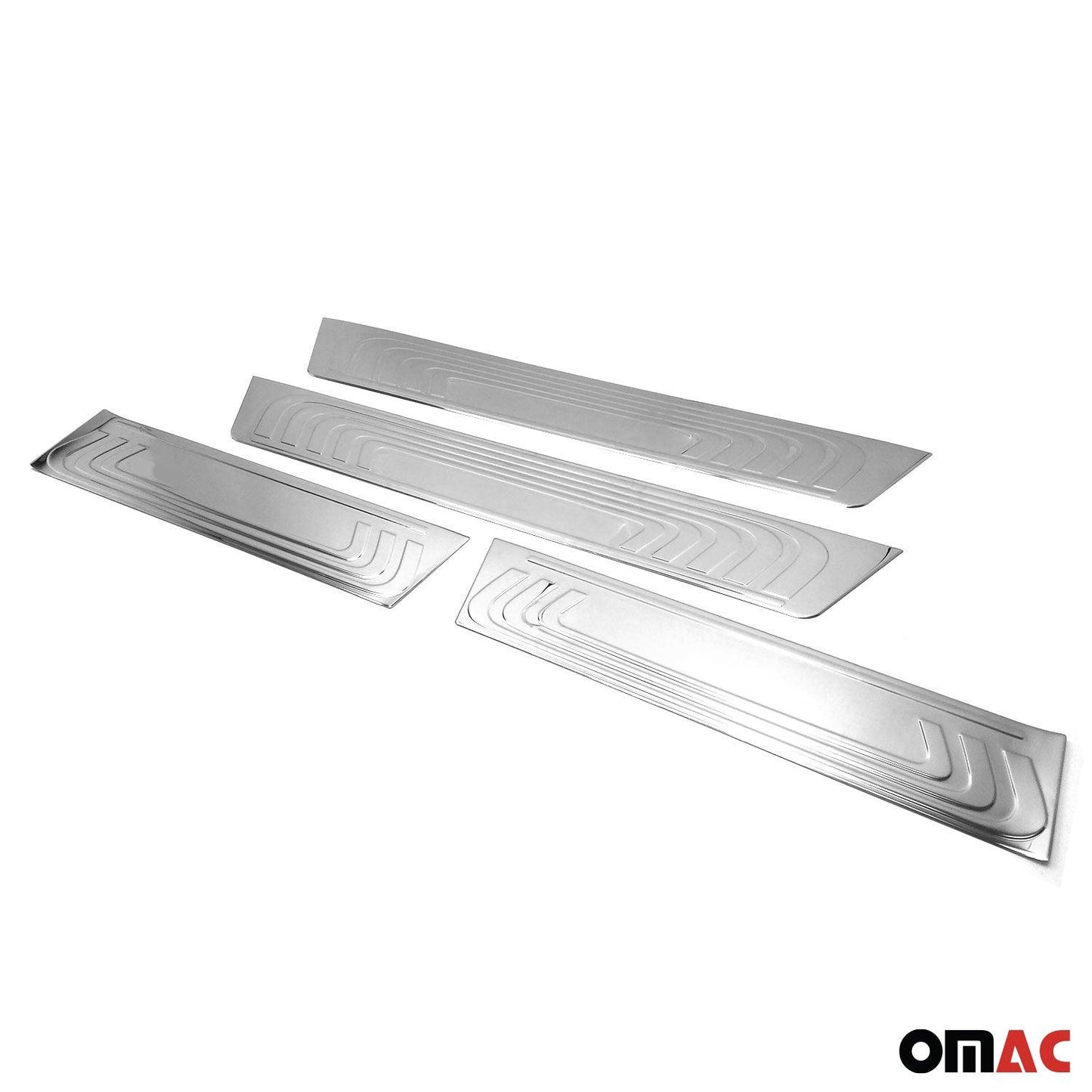 OMAC For Mercedes Metris 2016-2023 Chrome Door Sill Cover Scuff Plate S.Steel 4 Pcs 4733094N