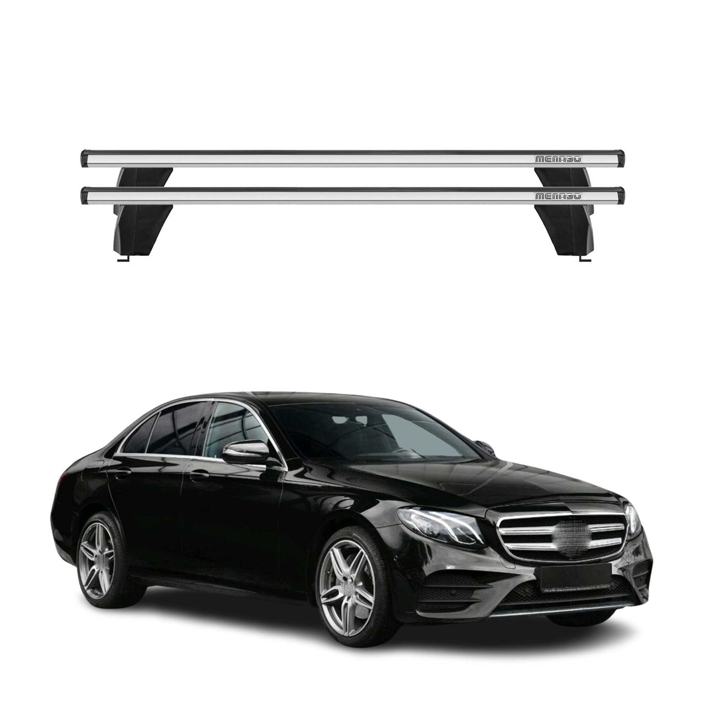 2017-2020 Mercedes E Class W213 Sedan Roof Rack Cross Bars Silver