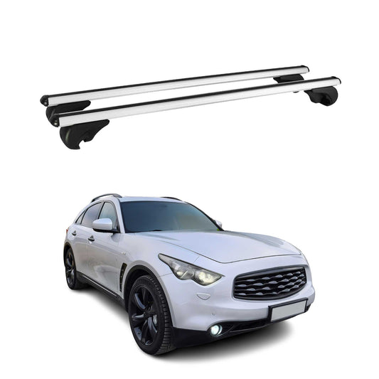 2009-2013 Infiniti FX50 Roof Rack Cross Bars Silver