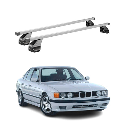 1997-2003 BMW 5 Series E39 Sedan Roof Rack Cross Bars Silver