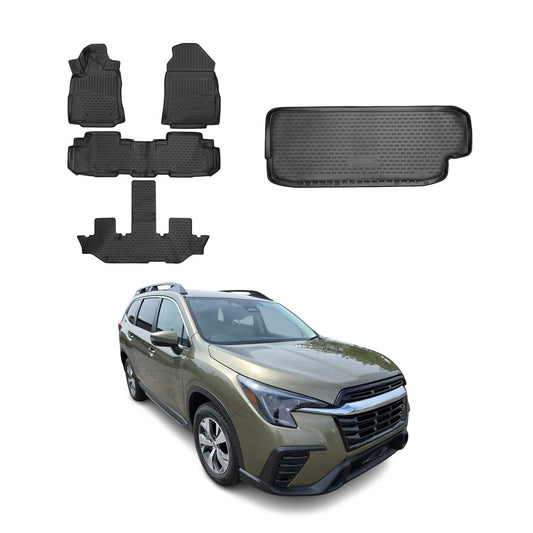 2019-2025 Subaru Ascent Floor Mats & Cargo Liner Full Set Black