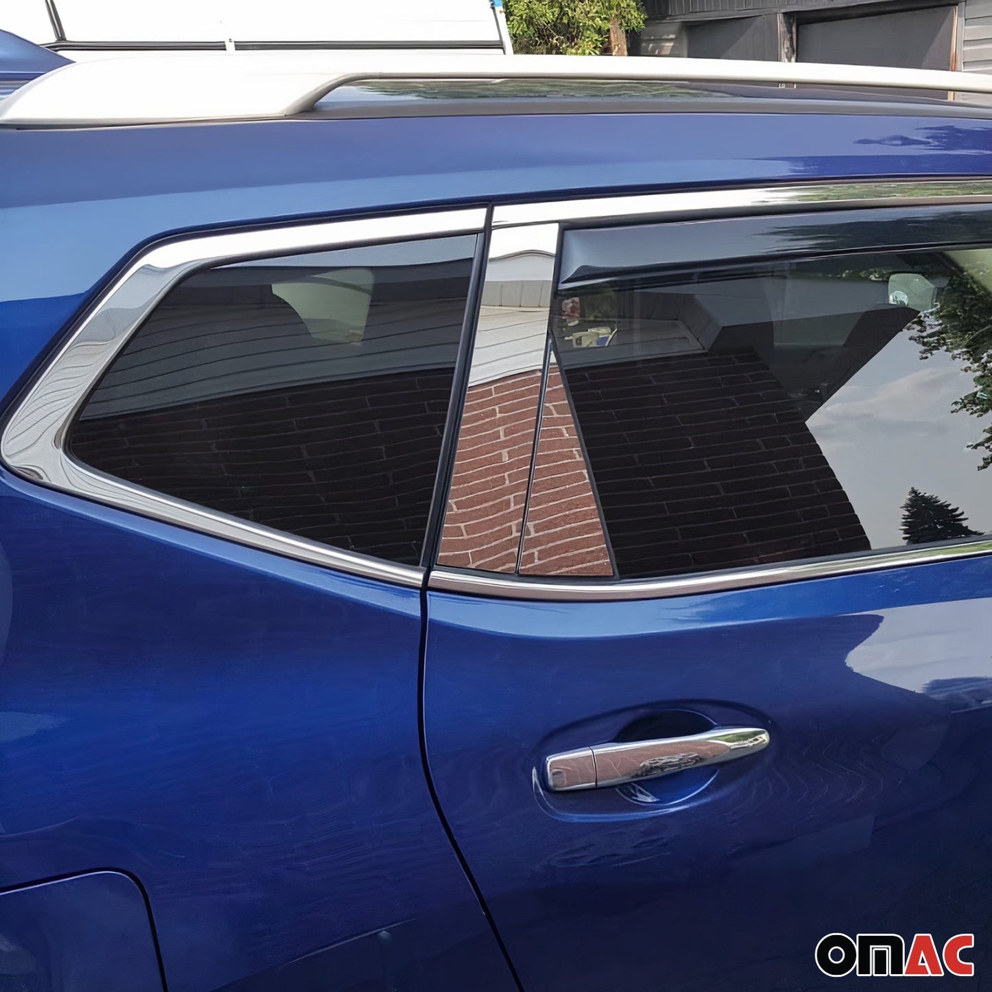 2017-2020 Nissan Rogue Window B Pillar Posts Door Trim Cover Stainless Steel Silver 8x