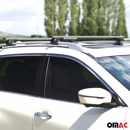 OMAC Roof Racks Luggage Carrier Cross Bars Iron for Kia EV9 GT-Line 2024 Gray 2 Pcs G003558