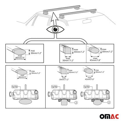 Menabo Clamby 2 Kayak Carrier Niagara Roof Rack Fixing Kit