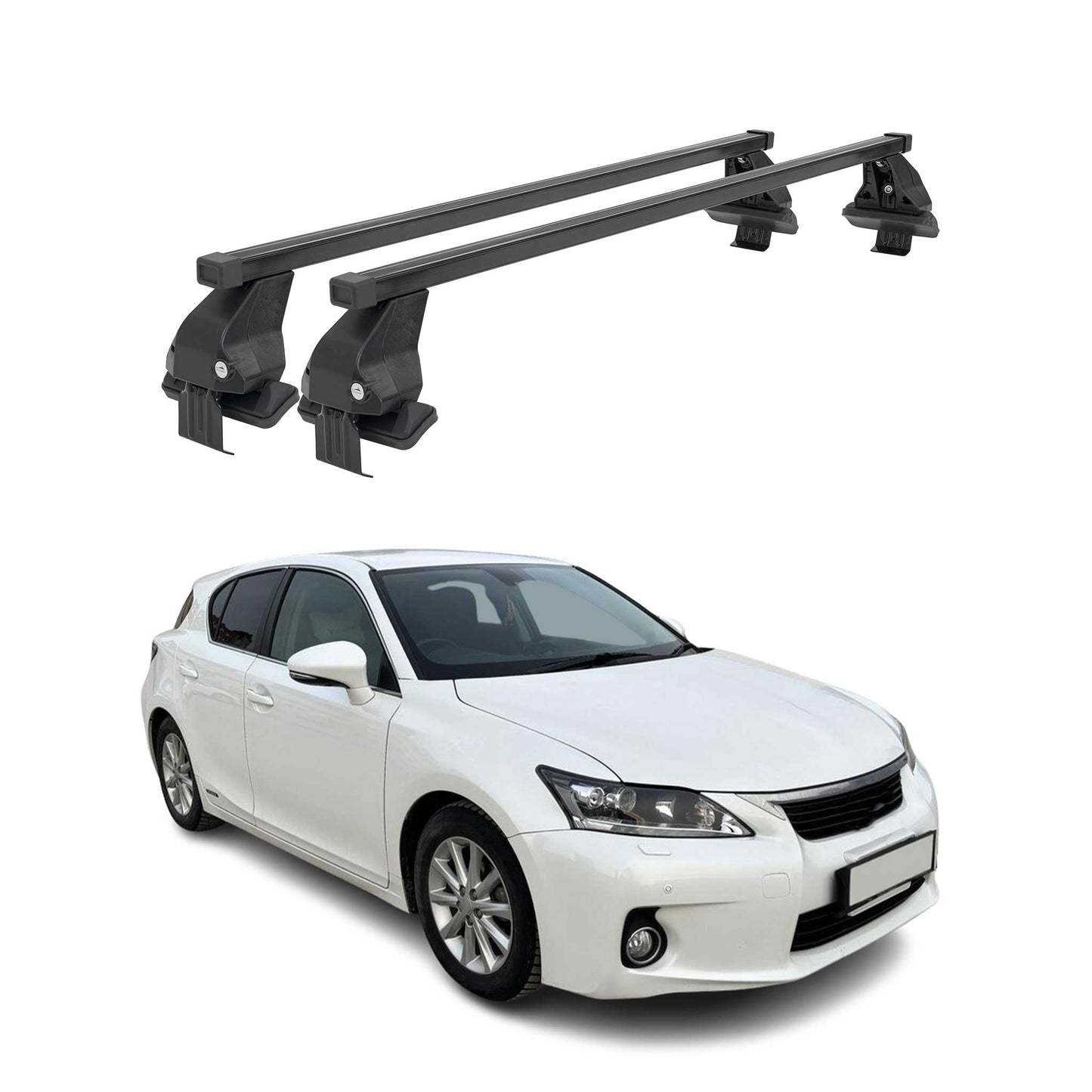 2011-2017 Lexus CT 200h Roof Rack Cross Bars Black