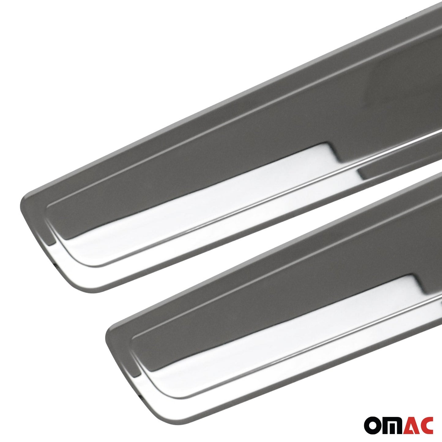 OMAC Side Door Molding Trim Skirt Garnish for Mazda CX-3 2016-2021 Steel Silver 4 Pcs 4624131