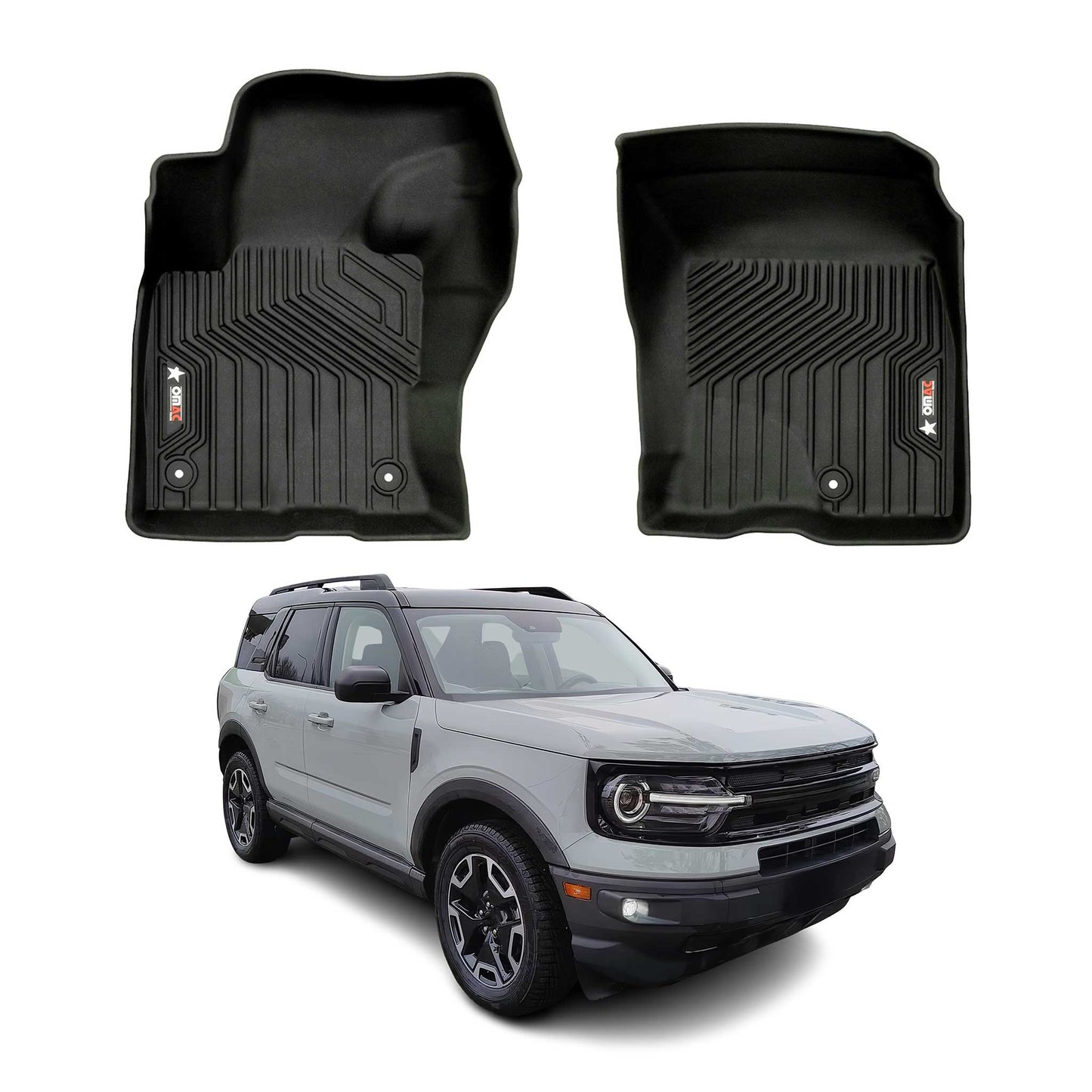 2021-2025 Ford Bronco Sport Premium Floor Mats Liners First Row Front