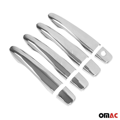 OMAC Car Door Handle Cover Protector for Nissan Rogue 2014-2023 Steel Chrome 8 Pcs 5023041