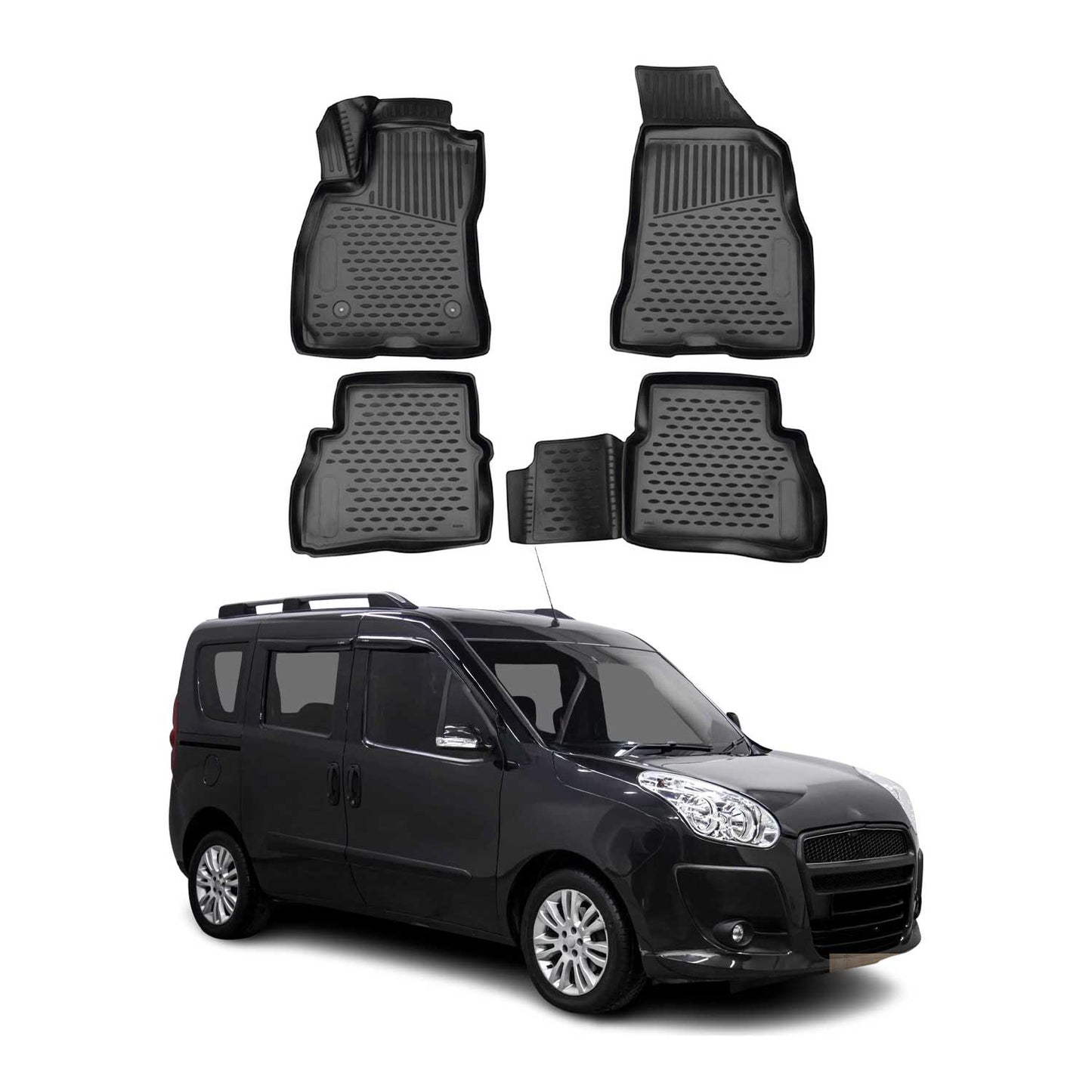 2019-2022 RAM ProMaster City Floor Mats Liners Full Set All Weather Black